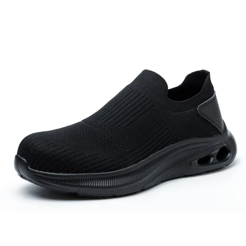 schoenen met stalen neus voor heren dames instapwerklaarzen comfortabele ademende werkschoenen zwarte antislip lichtgewicht veiligheidsschoenen - Image 6