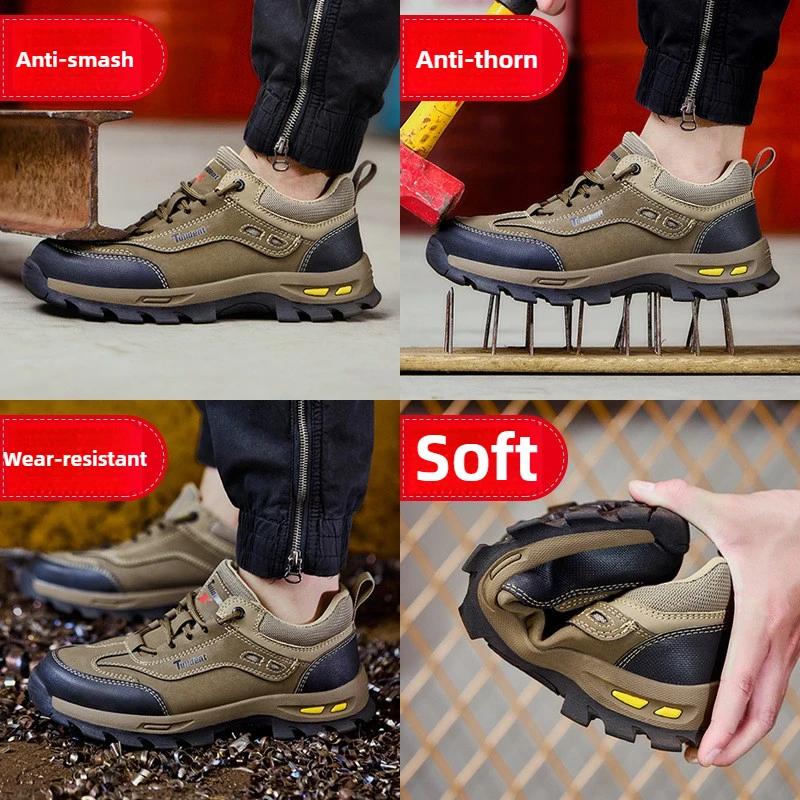 veiligheidsschoenen met plastic neus voor heren anti-lek antislip werkschoenen voor industriële constructie elektricien isolatieschoenen - Image 2