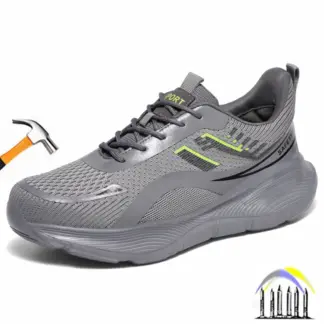 Zomerwerkschoenen Heren Lichte en comfortabele veiligheidsschoenen met stalen neus Veiligheidskap Sneakers Anti-lek beschermende werklaarzen