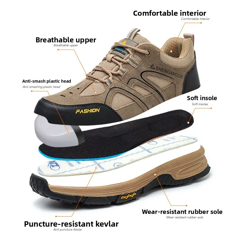 veiligheidslaarzen met plastic neus, constructie Anti-impact Anti-lek veiligheidsschoenen, industriële geïsoleerde antislip werkschoenen voor dames - Image 5