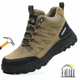 hoge veiligheidsschoenen heren winter industriële werkschoenen met plastic neus anti-leklaarzen rubberen buitenzool antislip werkschoenen