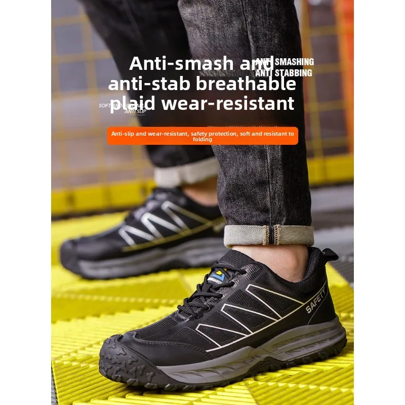 lichtgewicht veiligheidsschoenen stalen neus beschermende werksneakers Ademende werkschoenen Anti Smash lekbestendige veiligheidsschoenen - Image 6