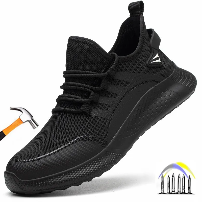 lichte veiligheidsschoenen heren 48, comfortabele werkschoenen voor heren, anti-lek werklaarzen voor de bouw, veiligheidsschoenen voor heren met stalen neus