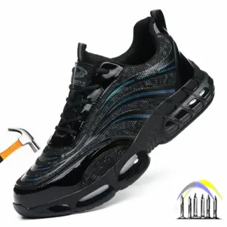 Schoenen met stalen neus voor heren dames anti-smashing anti-lek werkschoenen luchtkussen lichtgewicht veiligheidsschoenen antislip sneakers
