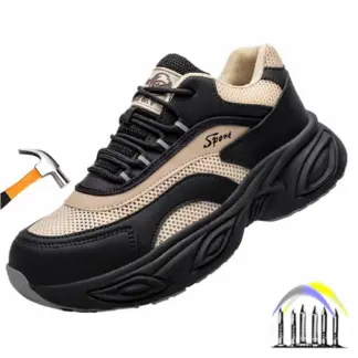 Zomerveiligheidsschoenen voor dames Lichte zomerwerksneakers met kunststof teenisolatie Antislip Anti-steekbeschermende werkschoenen