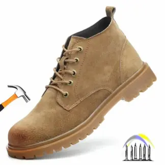 Anti-lek suède hoge laarzen Anti Smash Comfortabele schoenen voor werkveiligheid Sneakers voor heren Lichte veiligheidsschoenen voor heren