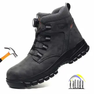 comfortabele veiligheidsschoenen voor heren hoge waterdichte werkschoenen antislip veiligheidslaarzen rubberen buitenzool werksneakers met metalen neus