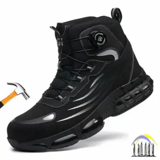 zwarte werkschoenen anti smash veiligheidsschoenen met stalen neus anti-lekken veiligheidsschoenen lichtgewicht veiligheidsschoenen veiligheidswerksneakers