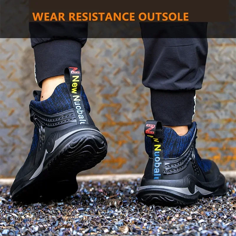 ultralichte veiligheidsschoenen 48-werksneakers met stalen neus, anti-lek veiligheidsschoenen voor heren, werklaarzen, industriële schoenen - Image 4