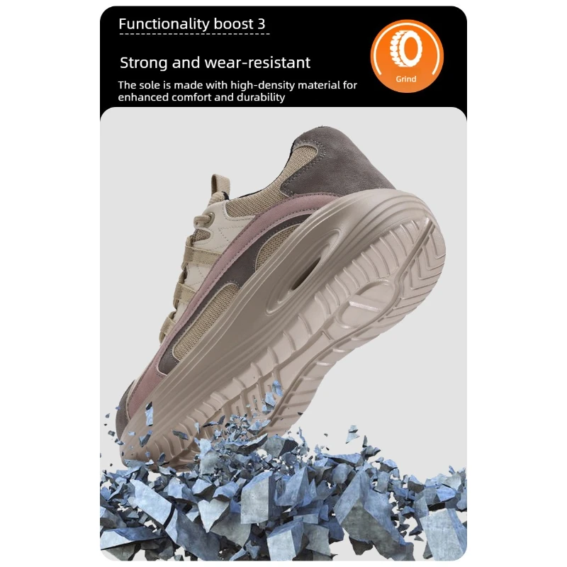Stalen neuslaarzen voor dames, lichtgewicht veiligheidsschoenen, comfortabele, ademende beschermende werklaarzen, antislip industriële sneakers - Image 6