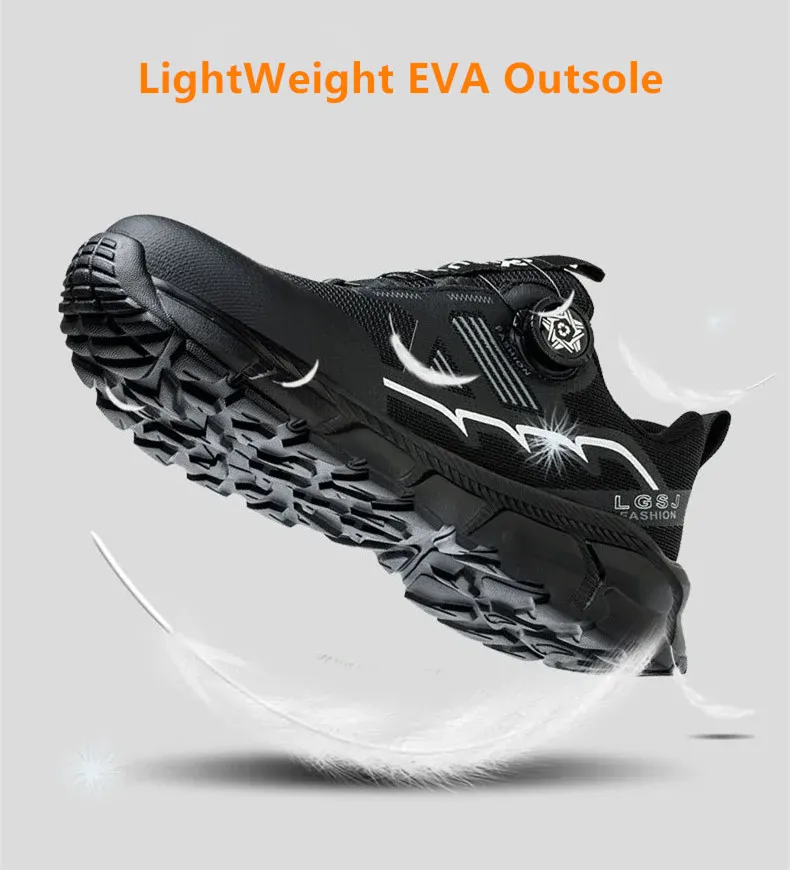 antivermoeidheidswerkschoenen met stalen neus, lichtgewicht, ademende veiligheidsschoenen met draaiknop, werklaarzen, arbeidsbeschermingsschoenen - Image 5