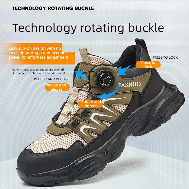 lichtgewicht werkschoenen met stalen neus industriële veiligheidslaarzen anti-steek veiligheidsschoenen beschermende werksneakers - Image 3