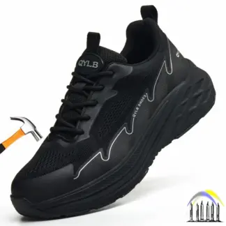 ultralichte veiligheidsschoenen met een kunststof neus veiligheidsschoenen anti-lek orthopedische werksneakers zwarte werkschoenen voor heren