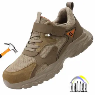 veiligheidsschoenen op de bouwplaats, comfortabele werkschoenen met plaatstaal, teenbeschermingsschoenen, anti-lek veiligheidssneakers, laarzen