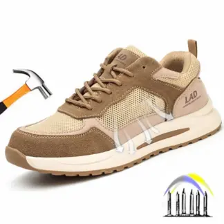 lichte zomerveiligheidsschoenen voor heren, ademende werkschoenen, geurbestendige werklaarzen met stalen neus, bouwbeschermingsschoenen