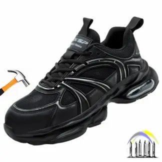 zwarte werkschoenen met plastic neus comfortabele veiligheidsschoenen voor heren dames lichtgewicht werksneakers werklaarzen voor de bouw