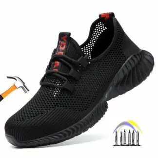 zomerwerkschoenen met bescherming ademend Lichtgewicht veiligheidsschoenen met ijzeren neus anti-steek antislip werkende zomerschoenen