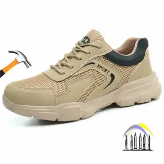 zomer ademende veiligheidsschoenen plastic neus lichte werkschoenen heren industriële isolatie 6KV anti-lek veiligheidswerksneakers