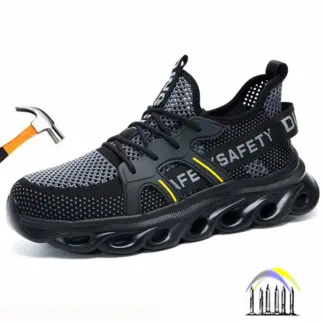 zomerveiligheidsschoenen lichtgewicht werkschoenen met plastic neus comfortabele werksneakers heren anti-lek ademende veiligheidslaarzen