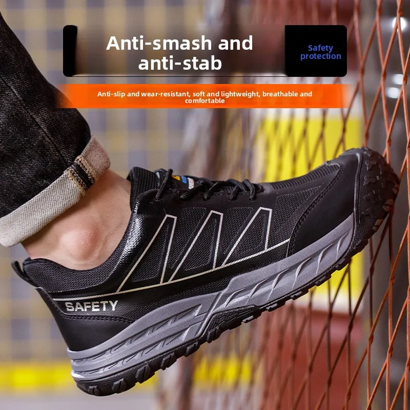 lichtgewicht veiligheidsschoenen stalen neus beschermende werksneakers Ademende werkschoenen Anti Smash lekbestendige veiligheidsschoenen - Image 5