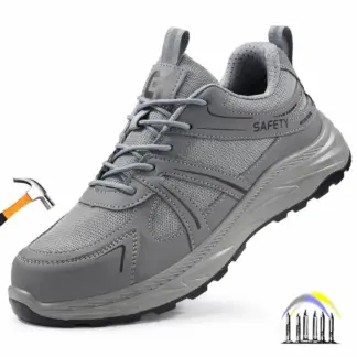 Schoenen met stalen neus voor heren Antislip Onverwoestbare veiligheidstennisschoenen Lichtgewicht ademende constructie Sneakers anti-lek