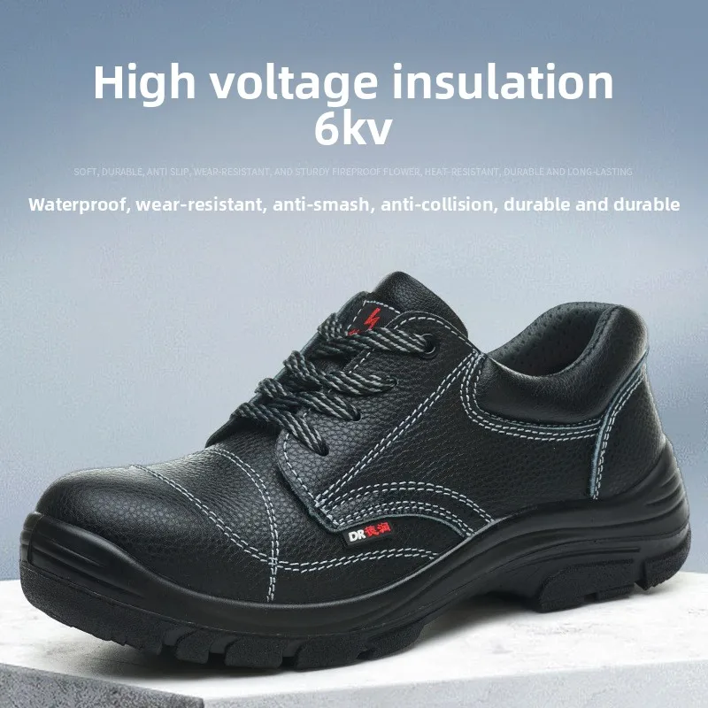 isolatie 6kv werkschoenen met plastic neus anti-lek beschermende schoenen elektricien veiligheidsschoenen waterdichte leren laarzen - Image 5