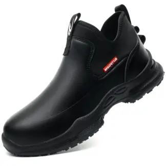 antislip keukenwerkschoenen antislip waterdichte werklaarzen lichtgewicht veiligheidsschoenen voor heren chef-kok werkschoenen leren sneakers