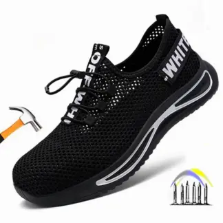 Ademende veiligheidsschoenen zomer man anti-lek veiligheidswerksneakers met ijzeren neus mannelijke veiligheidsschoenen heren lichtgewicht werkschoenen