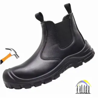antislip waterdichte veiligheidsschoenen zonder veters lederen werklaarzen heren anti-lek stalen neus werksneakers beschermende schoenen