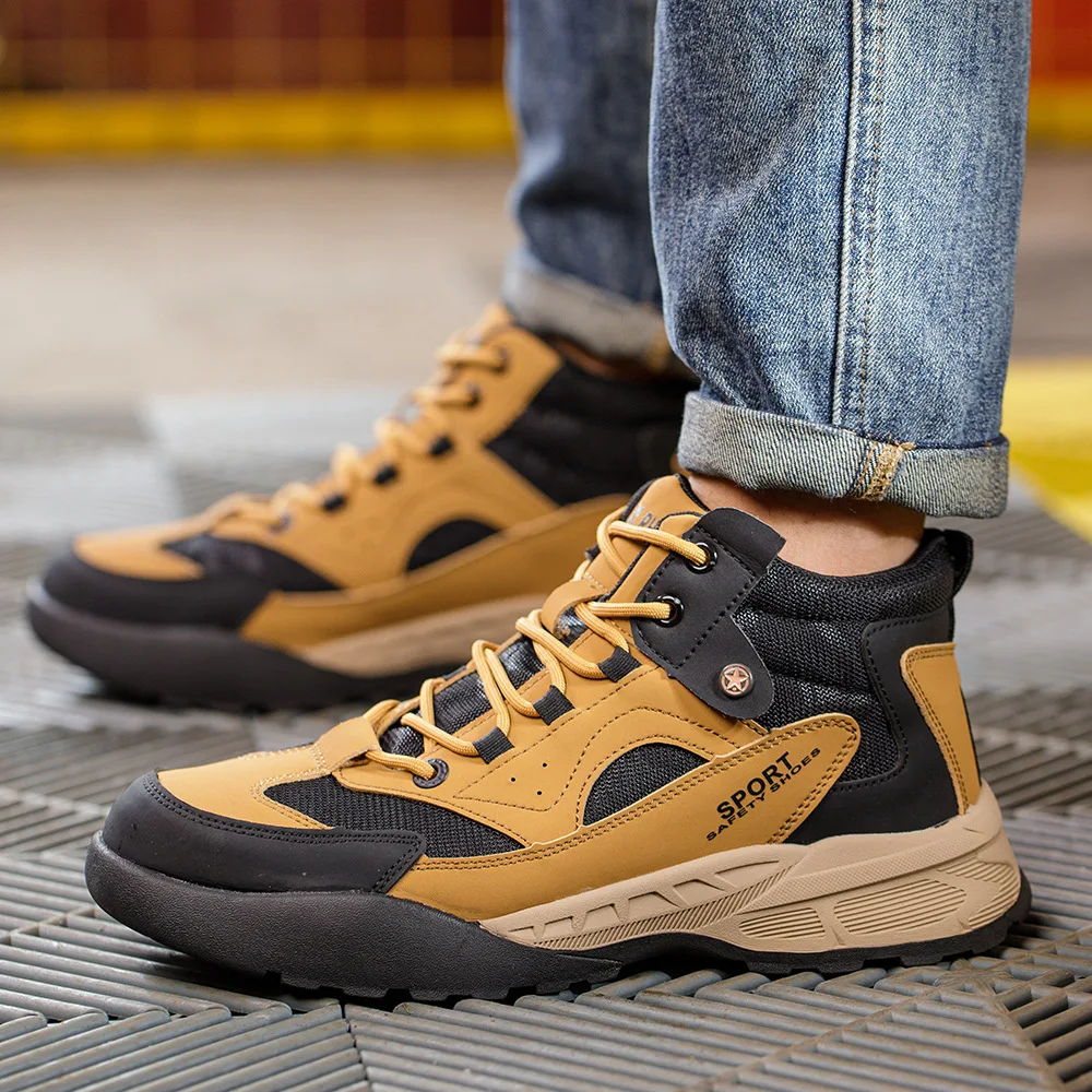 veiligheidslaarzen met stalen neus voor heren Industry Construction Waterdichte laarzen Antislip werkschoenen lichtgewicht comfortabele veiligheidsschoenen - Image 6