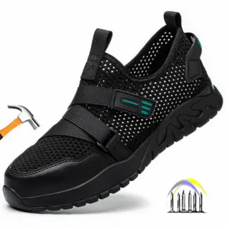 zomerwerksneakers ademende werkschoenen comfortabele werkschoenen anti-lek onverwoestbare veiligheidsschoenen man lichte werklaarzen