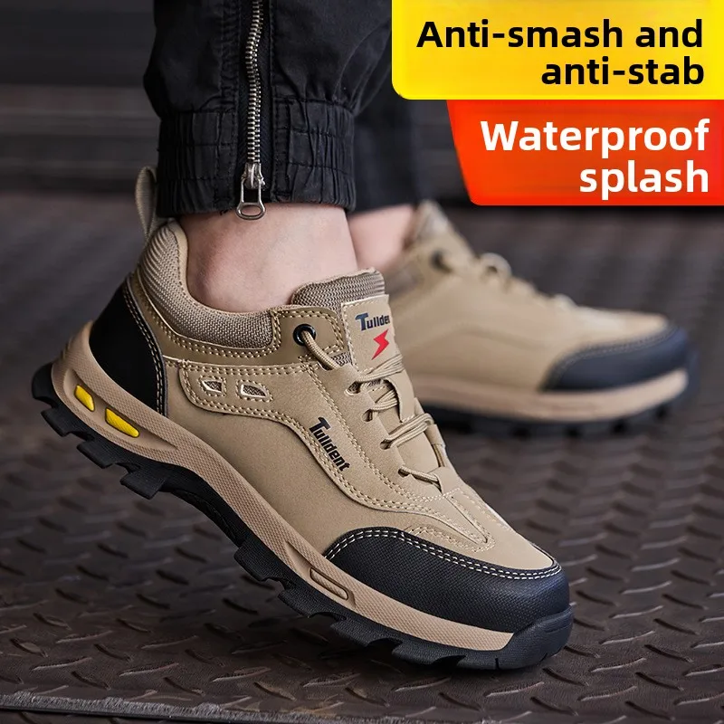 veiligheidsschoenen met plastic neus voor heren anti-lek antislip werkschoenen voor industriële constructie elektricien isolatieschoenen - Image 5