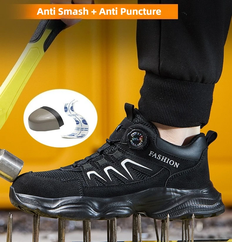 lichtgewicht werkschoenen met stalen neus industriële veiligheidslaarzen anti-steek veiligheidsschoenen beschermende werksneakers - Image 2
