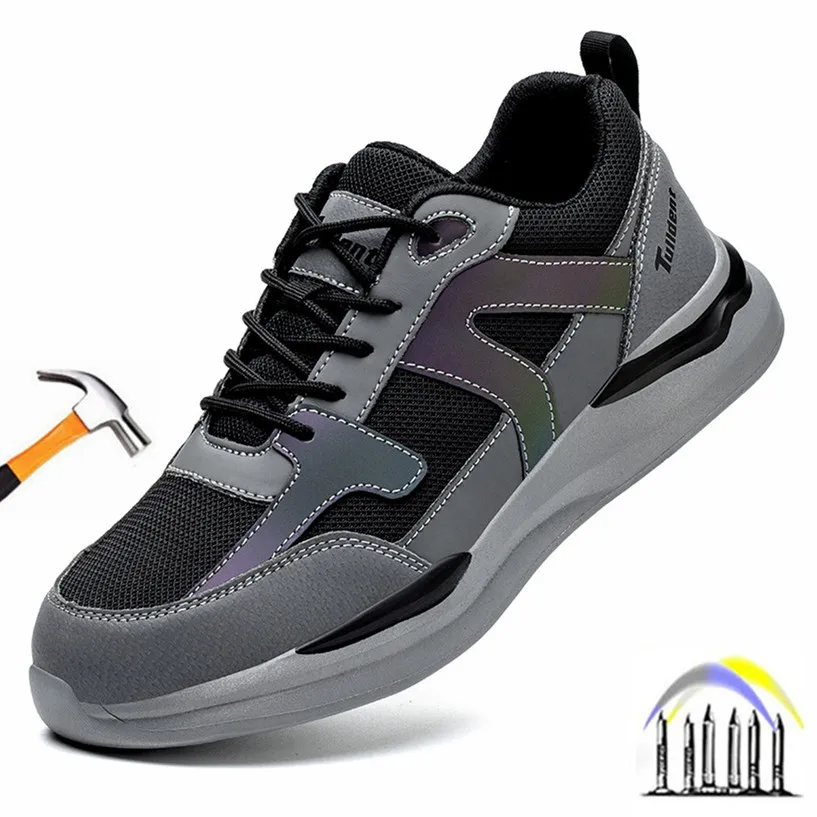lichtgewicht comfortabele veiligheidsschoenen met stalen neus anti smash anti lek praktische werkschoenen beschermende werksneakers