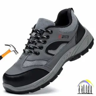 Zomerwerksneakers met ijzeren neus Industriële ademende werkschoenen Veiligheidsschoenen met stalen neus Heren Anti-steek beschermende werklaarzen