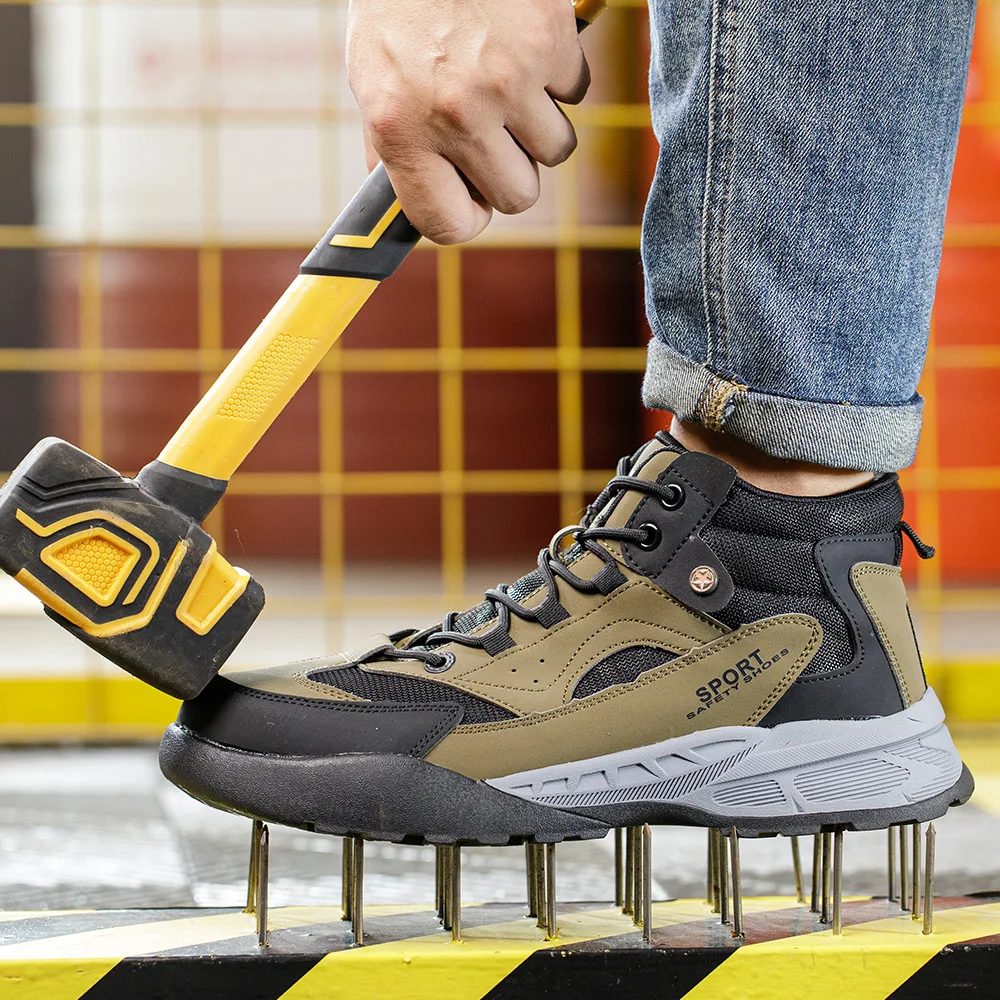 veiligheidslaarzen met stalen neus voor heren Industry Construction Waterdichte laarzen Antislip werkschoenen lichtgewicht comfortabele veiligheidsschoenen - Image 3