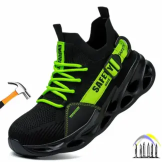 Lichte veiligheidsschoenen met stalen neusbescherming, beschermende werksneakers, anti-doorstoot, comfortabele sokken-schoenen, industriële schoenen