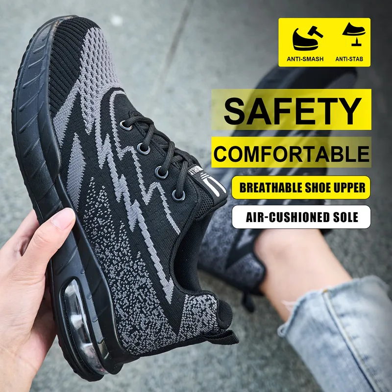 lichtgewicht veiligheidsschoenen voor dames, comfortabele veiligheidslaarzen voor heren, goedkope werksneakers met stalen neus voor dames, dameswerkschoenen - Image 2
