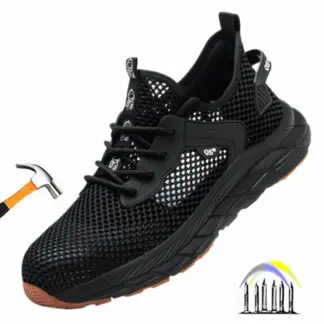 zomer veiligheidsschoenen heren ademende mesh werkschoenen met stalen neus industriële antislip werkschoenen lichte sneakers dameslaarzen