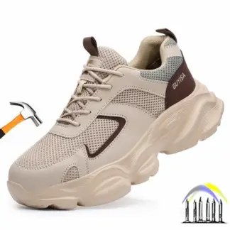 Zomerse veiligheidsschoenen Ademende werkschoenen van mesh Lichtgewicht veiligheidssneakers voor dames Anti-steek industriële beschermende werklaarzen