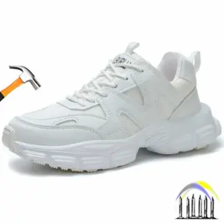 ultralichte veiligheidsschoenen dames ademende werkschoenen hoogteverhoging 5 cm werksneakers met antislipschoenen met plastic neus voor werk