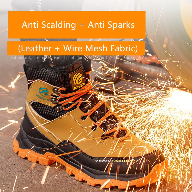 veiligheidsschoenen heren waterdichte werkveiligheidssneakers hoge laarzen anti-lek werkschoenen stalen neus werkschoenen met bescherming - Image 3