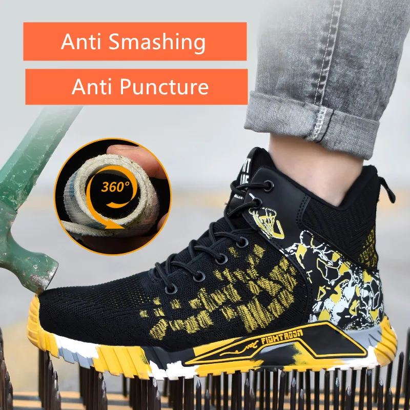antislip werkschoenen hoge man veiligheidsschoenen stalen neus industriële werklaarzen voor vrouwen goedkope man veiligheidssneakers 48 49 50 - Image 2