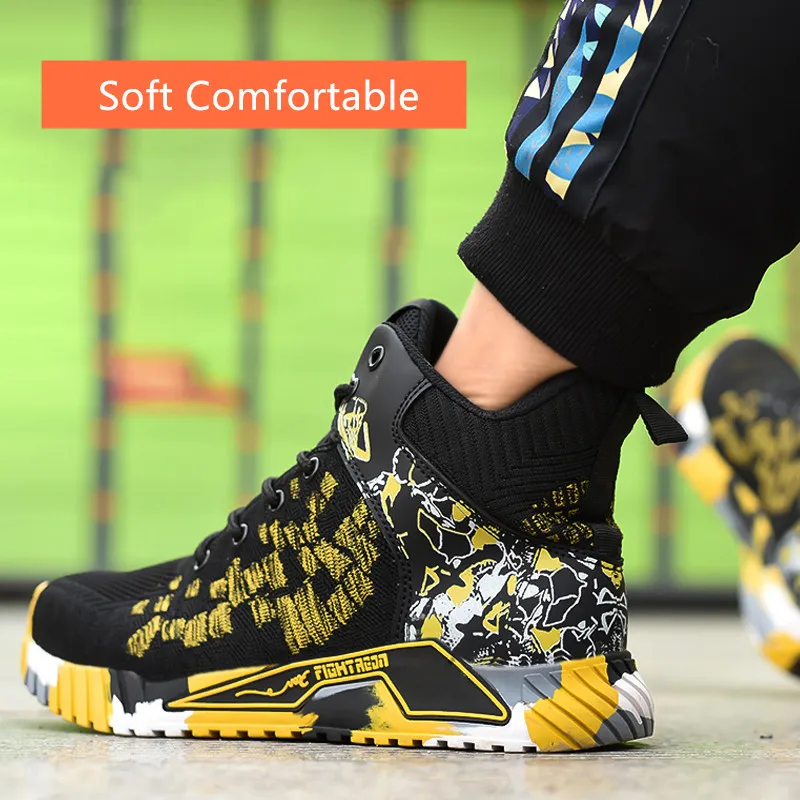 antislip werkschoenen hoge man veiligheidsschoenen stalen neus industriële werklaarzen voor vrouwen goedkope man veiligheidssneakers 48 49 50 - Image 3
