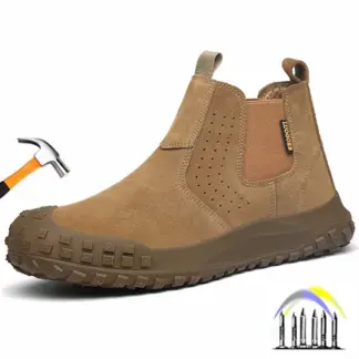Werklaarzen voor heren Instap-laarzen Onverwoestbare schoenen met stalen neus Brandwerende veiligheidsschoenen Constructielaarzen voor lasser