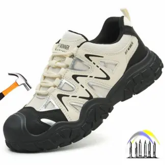 beschermende werkschoenen met plastic neus mode lichte antislip veiligheidsschoenen voor dames anti-lek veiligheidssneakers voor dames