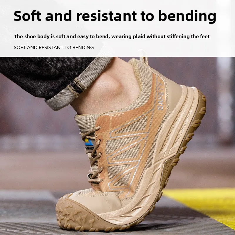 lichtgewicht veiligheidsschoenen stalen neus beschermende werksneakers Ademende werkschoenen Anti Smash lekbestendige veiligheidsschoenen - Image 4