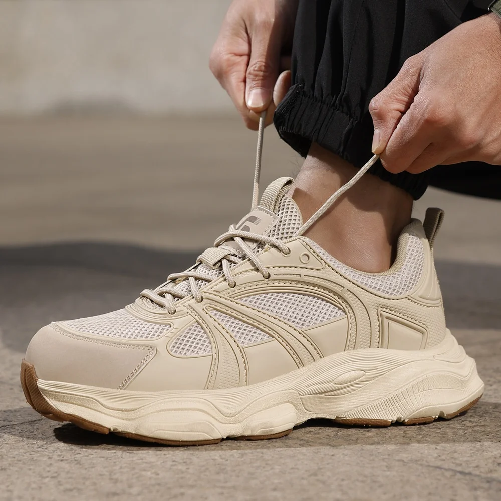Schoenen met stalen neus voor heren Antislip Onverwoestbare veiligheidstennisschoenen Lichtgewicht ademende constructie Sneakers anti-lek - Image 6