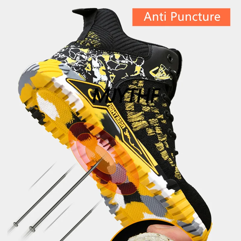 antislip werkschoenen hoge man veiligheidsschoenen stalen neus industriële werklaarzen voor vrouwen goedkope man veiligheidssneakers 48 49 50 - Image 5