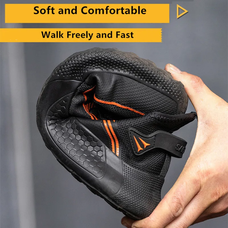lichte veiligheidsschoenen heren 48, comfortabele werkschoenen voor heren, anti-lek werklaarzen voor de bouw, veiligheidsschoenen voor heren met stalen neus - Image 6